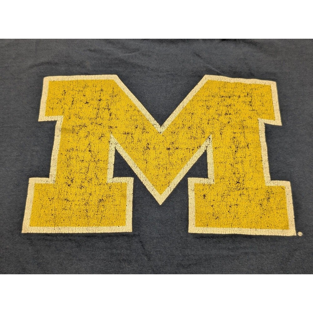 Vintage Y2K Michigan Wolverines Nike Go Blue Shirt XL Navy Men’s - Picture 8 of 8